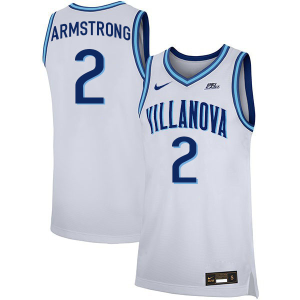 Men #2 Mark Armstrong Willanova Wildcats College 2022-23 Basketball Stitched Jerseys Sale-White - Click Image to Close
